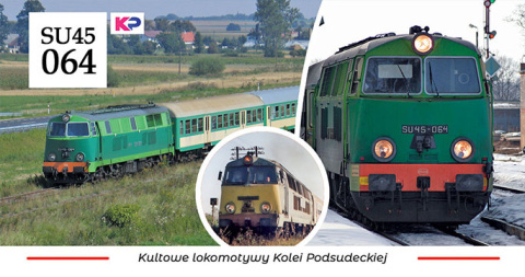 Magnes na lodówkę - SU45-064 - Kultowe Lokomotywy Kolei Podsudeckiej Magnes na lodówkę - SU45-064 - Kultowe Lokomotywy Kolei Podsudeckiej